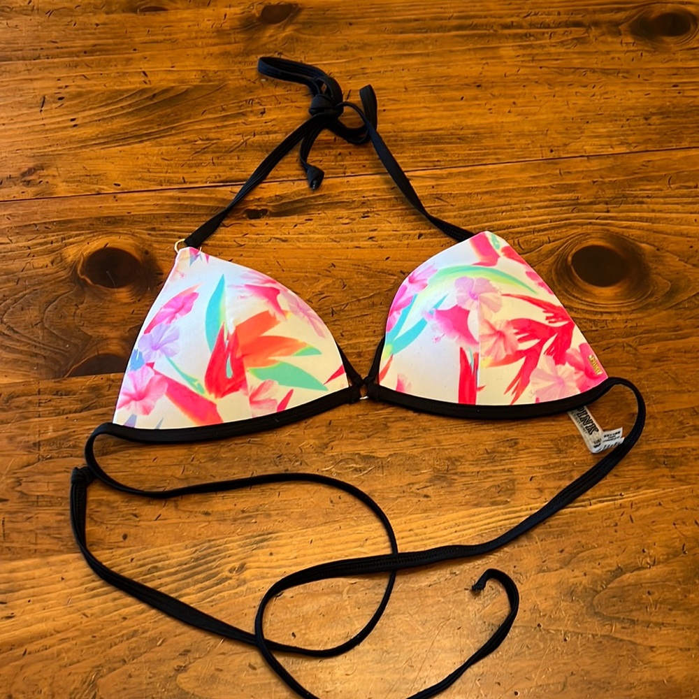 Pink by Victoria Secret Neon Padded Bikini Top Size Large
